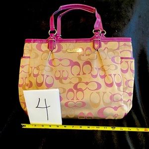 Purple and Cream signature tote